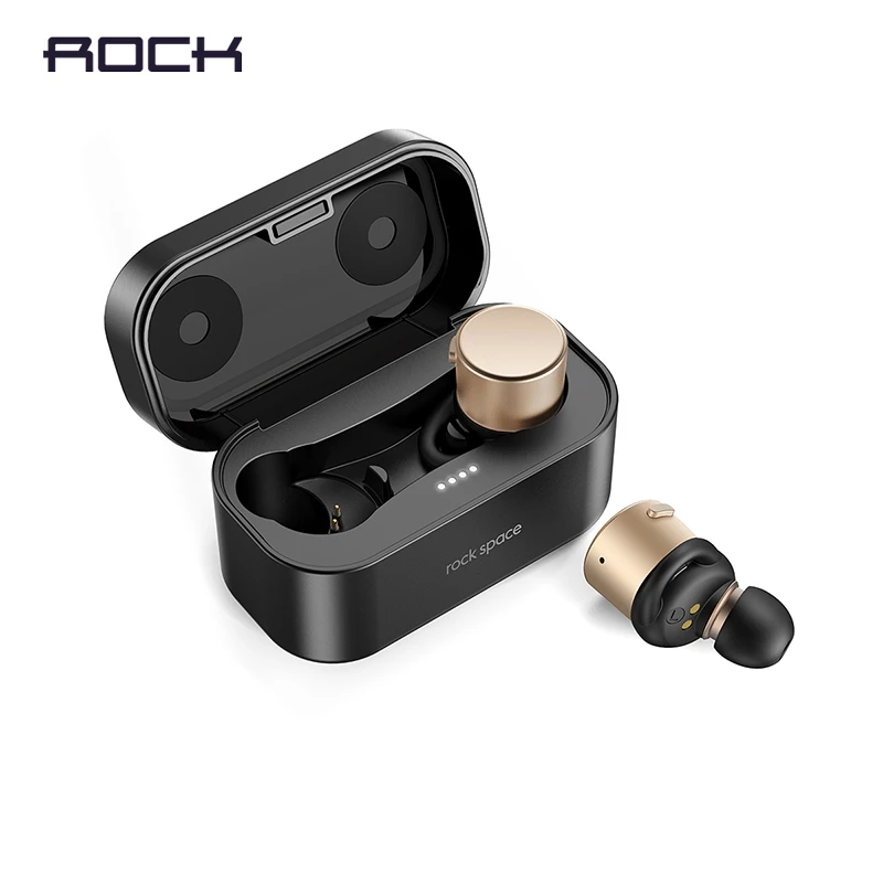 ROCK TWS 4,1 Bluetooth наушники портативные беспроводные наушники-вкладыши стерео звук с микрофоном зарядная коробка Наушники для iPhone Xiaomi