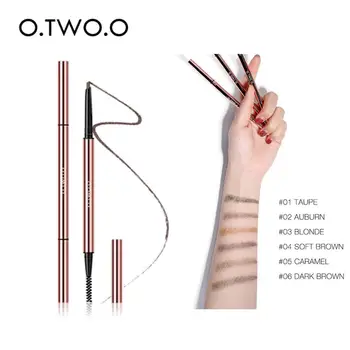 O.TW O.O 6 색 울트라 파인 트라이앵글 아이 브로우 펜슬 오랫동안 지속되는 방수 블로 드 브라운 정밀 브로우 디파이너 아이 브로우 메이크업