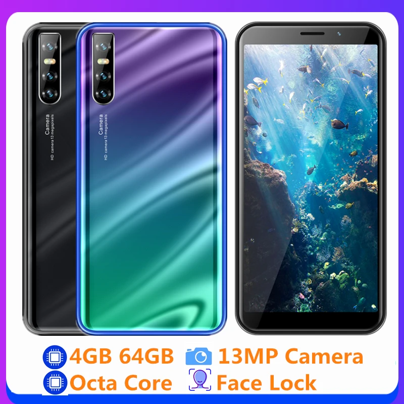 Смартфоны K5 Pro Octa Core 13MP + 5MP 4 Гб Оперативная память 64 Встроенная Android мобильных