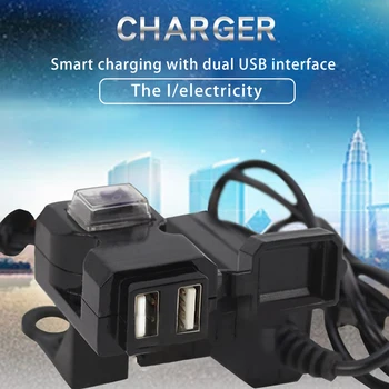 

Bestever Rearview Mirror Charger Motorcycle Handlebar Socket Plug Socket Plug Charger Outlet USB Motorcycle Electric Car Phone