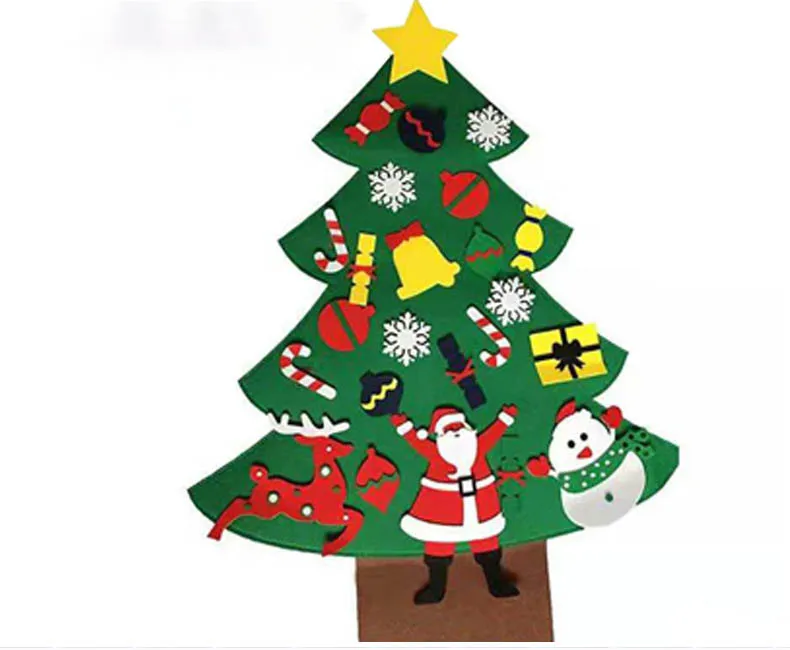Йо Чо Высокое качество DIY Рождественская елка Ormament Войлок Рождественская елка дети любят Счастливого Рождества украшения для домашнего магазина - Цвет: D