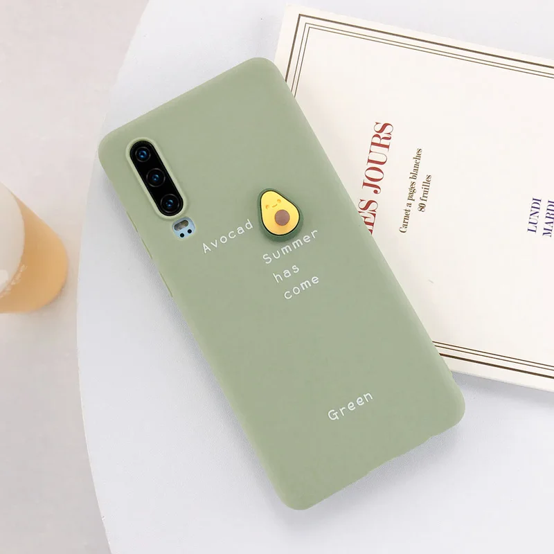 USLION 3D чехол для телефона с фруктами авокадо для huawei Nova 5 Pro P20 P30 Pro, мягкий чехол из ТПУ ярких цветов для huawei mate 20 Honor 10 20 - Цвет: AC8043