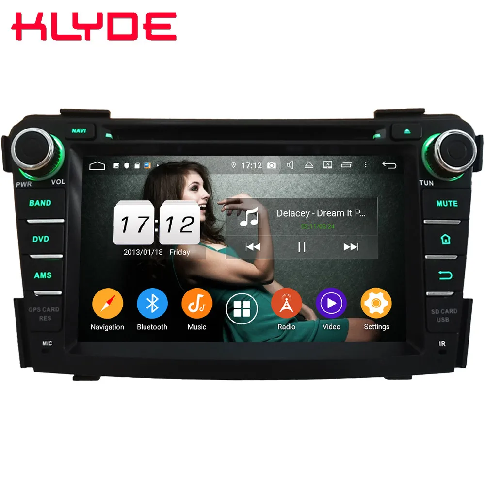 Klyde 4G wifi Android 9 Восьмиядерный 4 Гб ОЗУ 64 Гб ПЗУ DSP BT автомобильный DVD мультимедийный плеер радио gps ГЛОНАСС для hyundai I40 2011