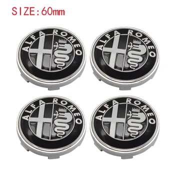

4pcs car emblem Wheel Center Hub Cap Wheel Badge covers for ALFA ROMEO Mito 147 156 159 166 Giulietta Mito Spider GT Stelvio