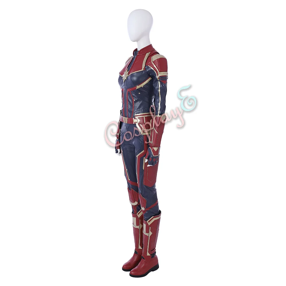 Капитан Костюм Марвел Капитан Марвел Косплей Carol Danvers полный комплект