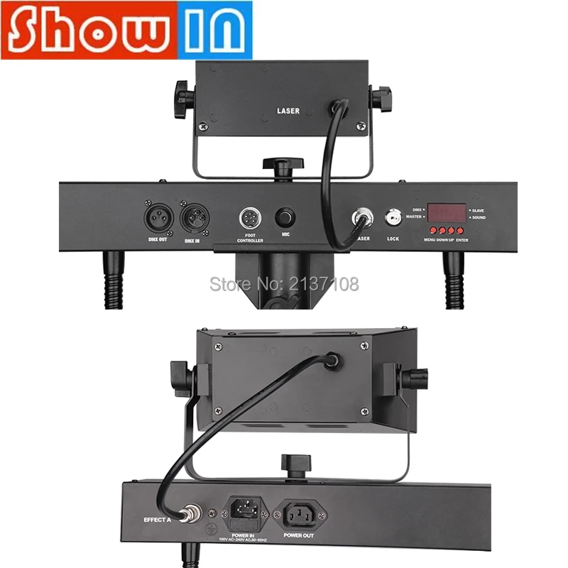 Лазерный стробоскопический прожектор DMX Luce DJ Disco Family вечерние Pro со звуком 12*1