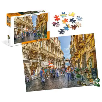 

500 Pieces Adult Puzzles kids Jigsaw 3D Puzzle Intermediate Commercial Street Puzzle Landscape Style Gifts