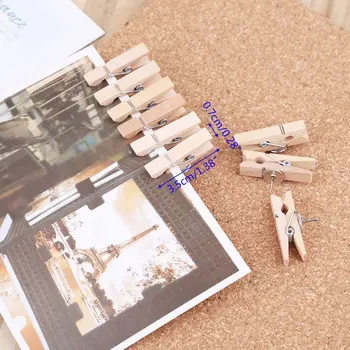 

20pcs Wood Clothespins Wooden Laundry Clothes Pins Scrapbook Photo Paper Peg DIY Clip Craft Practical