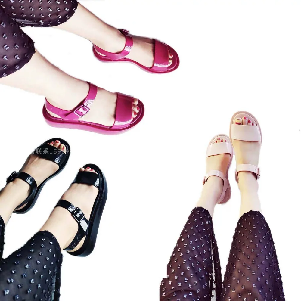 Melissa Mar/женские босоножки на платформе; коллекция года; летние женские босоножки; женская обувь Melissa; нескользящие женские босоножки Melissa Jelly Mulher