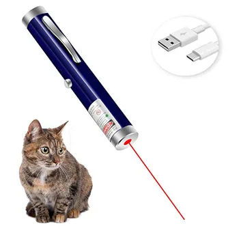 

USB Keychain Green Laser Pointer USB Charging High Power 5 MW Portable red Dot Laser Pen Single Point Starry red Lazer
