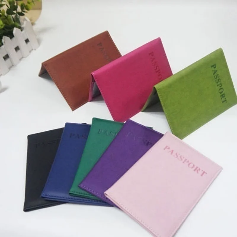 

1 Pc Solid Color Passport Storage Bag Holder Passport Case Leather Travel Passport Cover Card Organizer Holder Protector