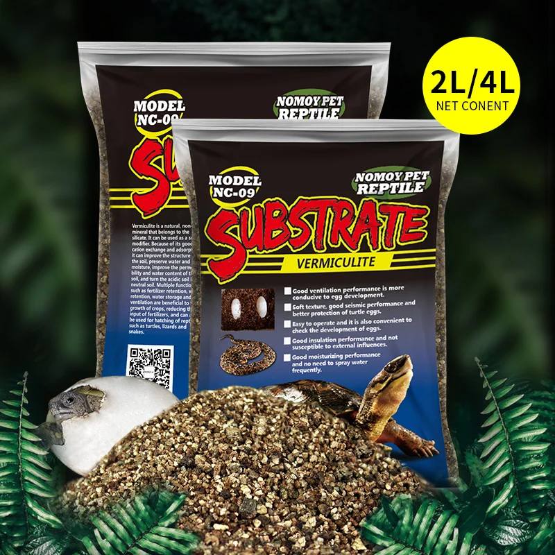 2/4L Rana Vermiculite Rettile Uovo Incubazione Substrato Giardino Impregnazione Terreno Mix Media Rettile Allevamento