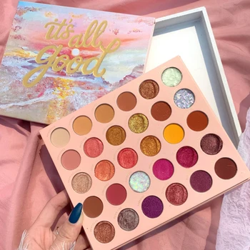 

GlamColour Matte Eyeshadow Palette Strong Adhesive Silky Eyeshadow Makeup Powder Waterproof Lasting Eyeshadow Palette TSLM1