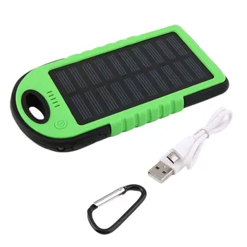 

5000mAh Solar Emergency Power Bank Battery with LED Torch Portable Phone Battery Solar Waterproof External Battery for Mobile