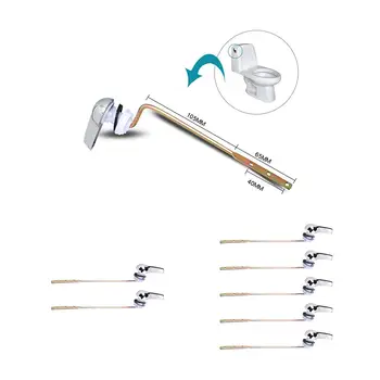 

2/5pcs Universal Toilet Tank Flush Lever Handle Chrome Toilet Wrench Water Tank Household Bathroom Tool