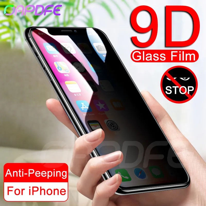 

Anti Spy Tempered Glass For iPhone X XR XS 11 Pro Max Privacy Screen Protector iPhone 8 7 6 6S Plus 5S SE Protective Glass Film