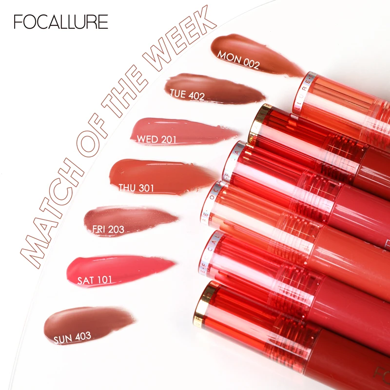 FOCALLURE Shiny Nourish Lip Gloss 17 Colors Liquid Lipstick Waterproof Long Lasting Moisturizing Lipgloss Lip Makeup Cosmetics