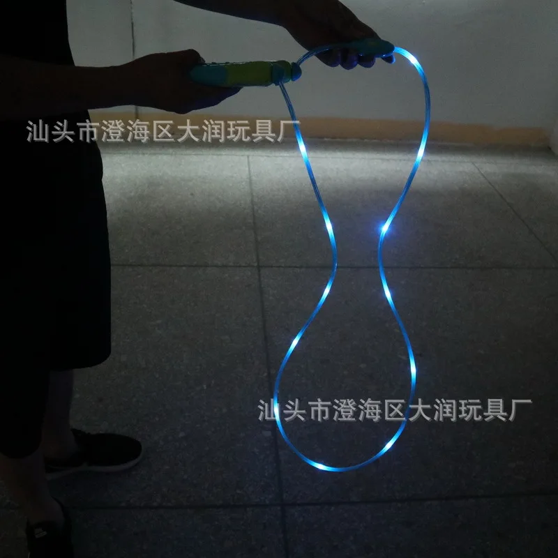 New Style Flash Jump Rope LED Shining Performance Adjustable Length Fitness Sports GIRL'S And BOY'S Children Students Jump Rope