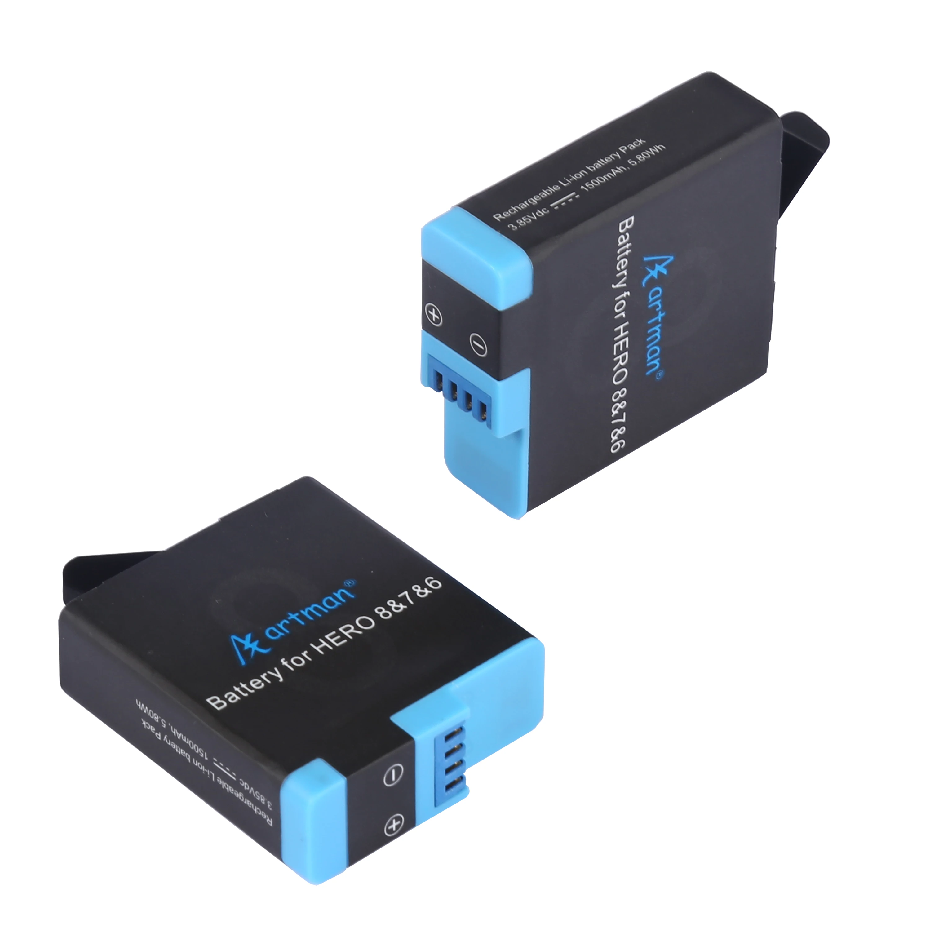 Artman Gopro 1500mAh Replacement Batteries(2 Pack) Compatible with