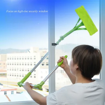 

Telescopic Washing Cleaning Mops Brush Glass Window High-rise Hand Spin Sponge Cleaner Brush Dust Clean household cleaning tools