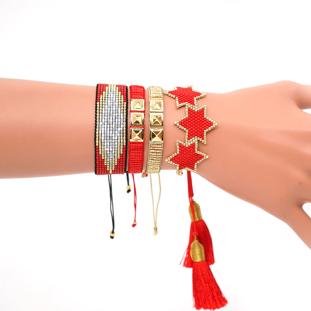 Go2boho MIYUKI Star браслет для женщин ювелирные изделия с кисточками золотой браслет с заклепками сексуальные большие губы Pulseras Mujer Bileklik Летние подарки