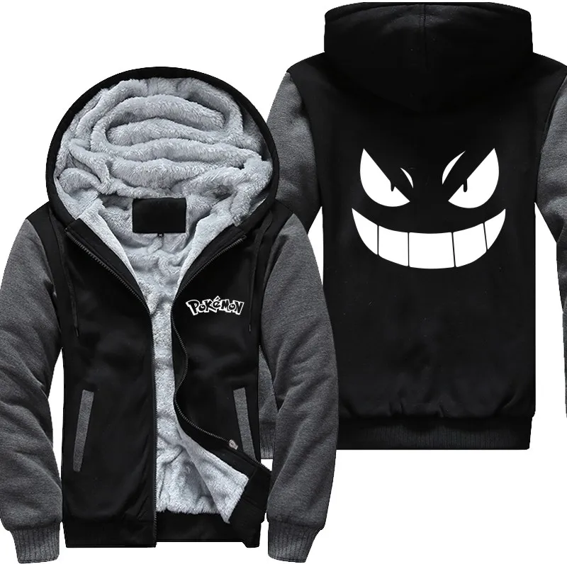 

New fashion men/women's anime pokemon Pikachu hooded sweatshirt zipper coat USA Size