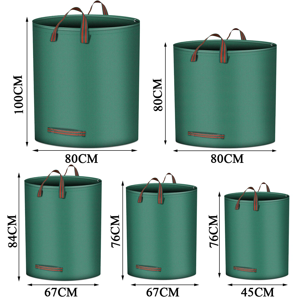 Garden Waste Bag Garden Waste Bag Large Capacity Garden Bag Reusable Waterproof Storage Collection Container For Yard Leaf 120/272/300/400/500ML