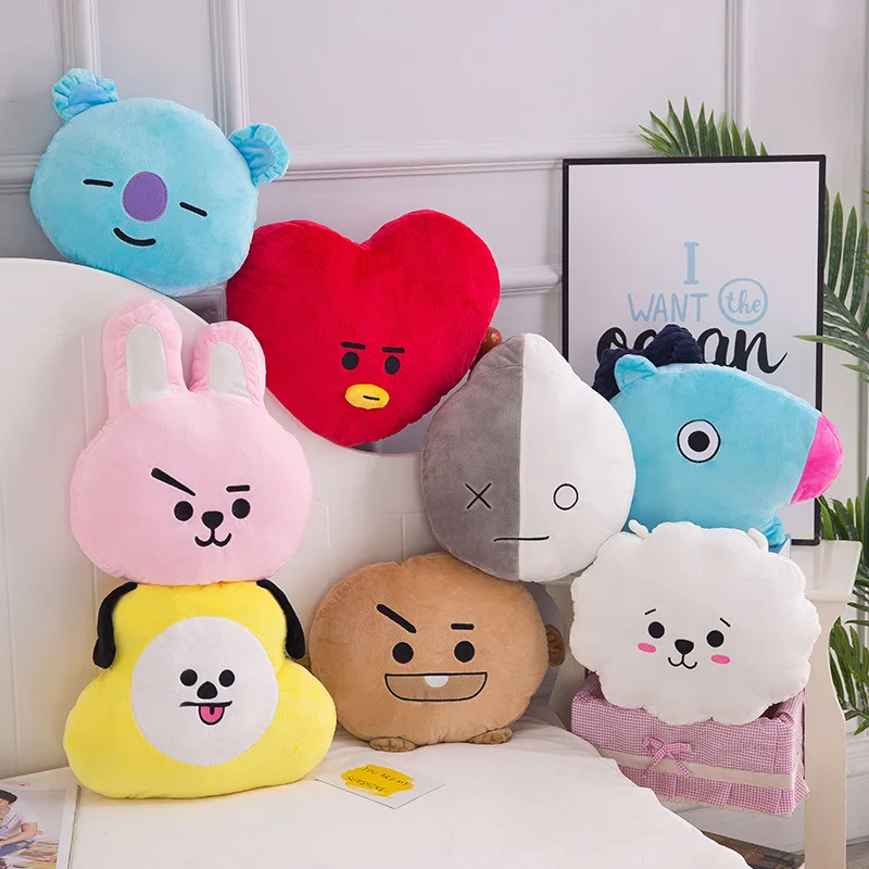 

BT21 Bulletproof Boys Doll Gold Nam Joon VApp Celebrity Style BTS Cotton Pillow Plush Toys BTS Pillow