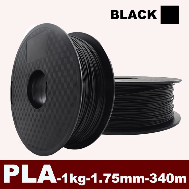 FULCRUM 3D Принтер Нити многоцветный пла ABS PETG дерево 1 кг 340 м 1,75 мм - Цвет: pla-black
