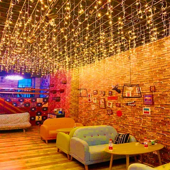 

3.5m Drop 0.3-0.5m 96LED Fairy String Light For Xmas Wedding Garden Garland Tree Decor 110-220V US/EU Plug