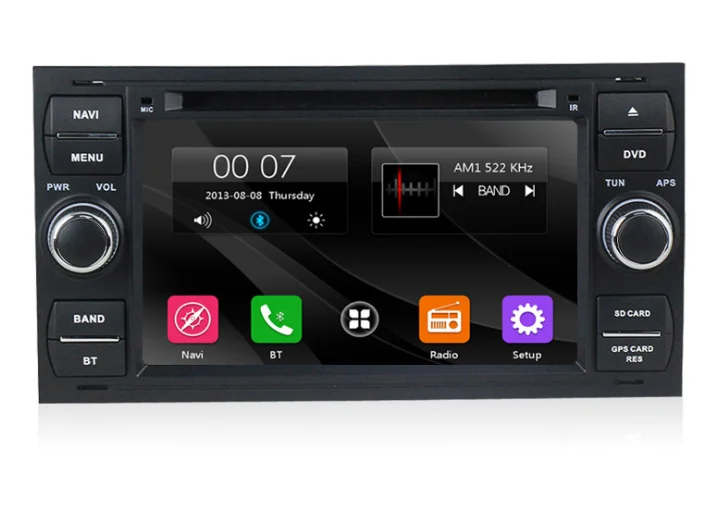 Discount 10pcs 2DIN Car DVD Player radio audio GPS For Ford Mondeo Focus Transit C-MAX S-MAX Fiesta GPS Navigator 1080P  BT 1