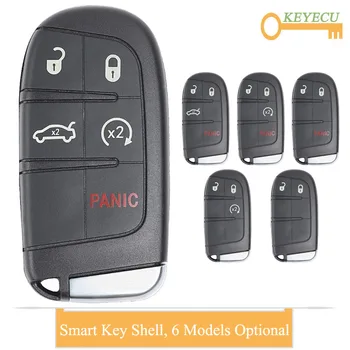 

KEYECU Black Smart Remote Car Key Shell Case for Chrysler Dodge Journey 2011 2012 2013 2014 2015, Fob 2 3 4 5 Button With Blade