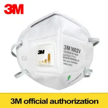 5 шт. 3 м 9002V анти пыли PM 2,5 маска против гриппа дыхательный клапан нетканый ткани складной фильтр Маска для взрослых KN90 защитные маски