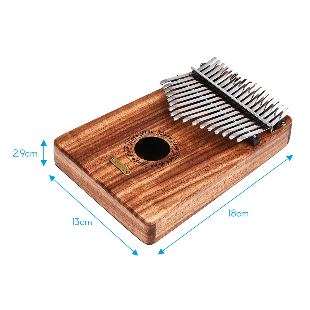 17 клавиш переносное пальцевое пианино LINGTING K17Y Kalimba Mbira сандаловое дерево с сумкой