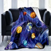 

Flannel Space Blanket Milky Way Solar System Planets 3D Printing Adult/Children Blanket Warm and Soft Blanket Bed and Sofa
