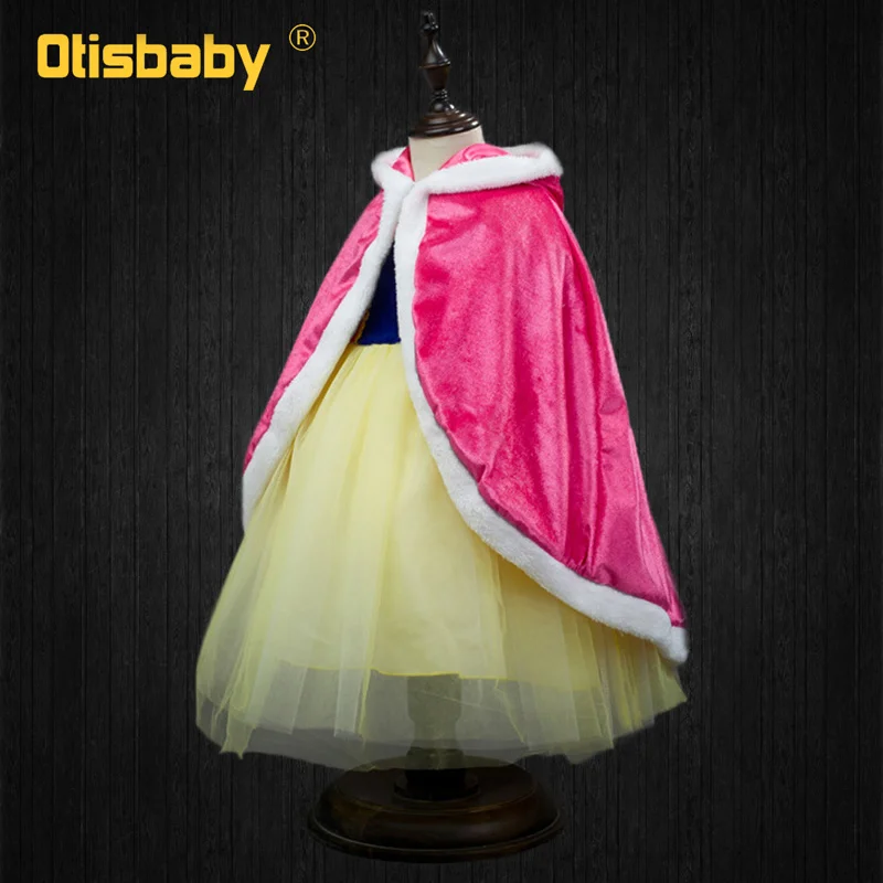 Платье принцессы жасмин для девочек, рождественские великолепные розовые платья Аладдин, детский костюм для коронации жасмин, Детская Арабская одежда - Цвет: Short Cloak