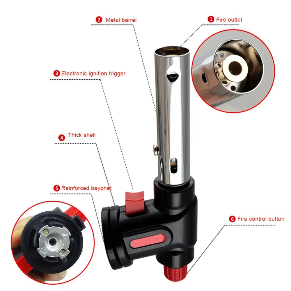 Нагревательный сварочный газовый фонарь огнемет Бутановая горелка Пламя Открытый Пикник принадлежности для барбекю