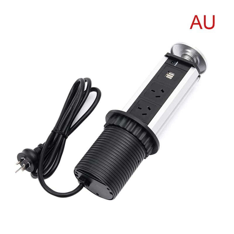 Вытяжной Выдвижной 3 розетки питания 2 USB порта для зарядки настольных кухонных