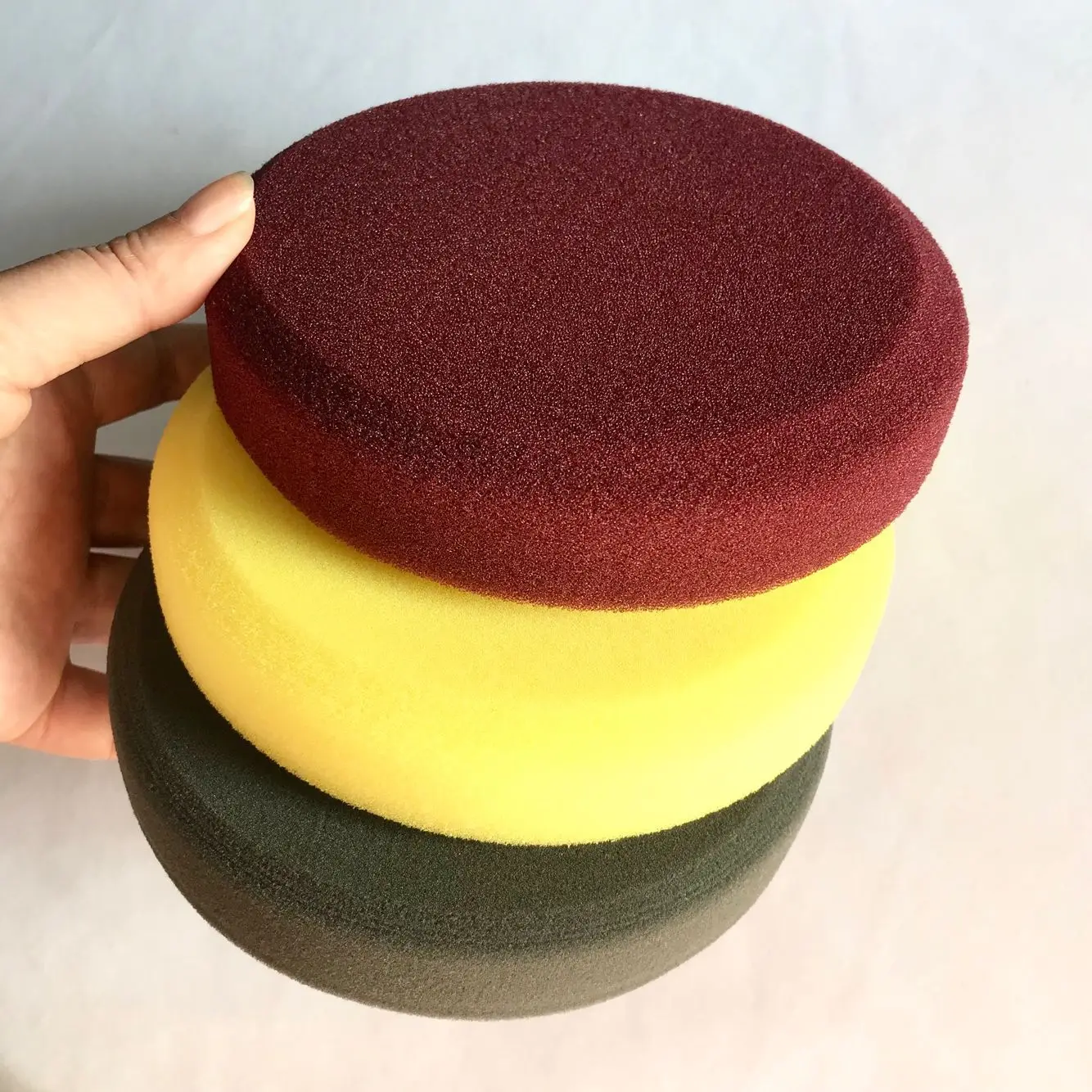 7-Inch Single Circular Bead Flat Sponge Roundel Closure Glaze Cotton Wax Polish Sponge High Quality Sponge Not Easy to Degumming