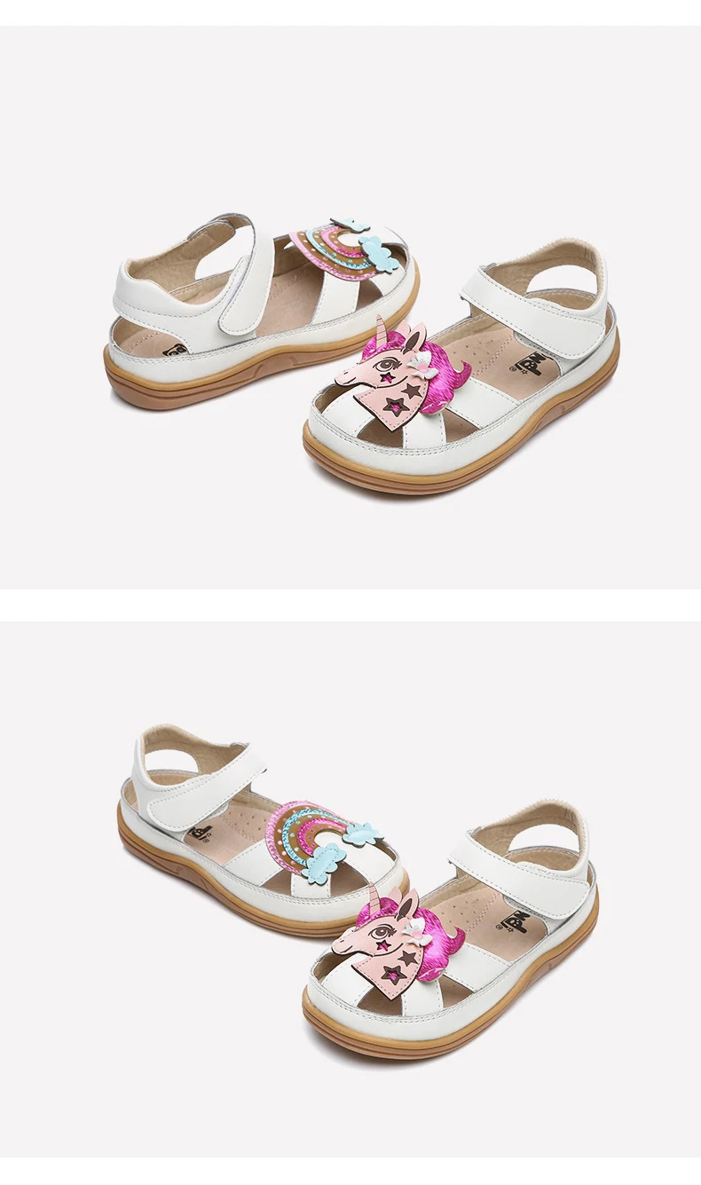 girl princess shoes Rainbow Unicorn Baby Shoes Girls Kids Beach Sandals For Boys Soft Leather Bottom Non-slip Safty Shoes Children Shoes 2021 Summer children's sandals near me