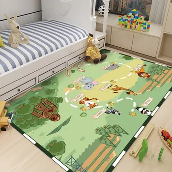 

2020 Cartoon Game Printing Rug Rectangular Carpet For Children's Game Carpet Room Animal Baby Anti-slip 1cm Mat Household Floor
