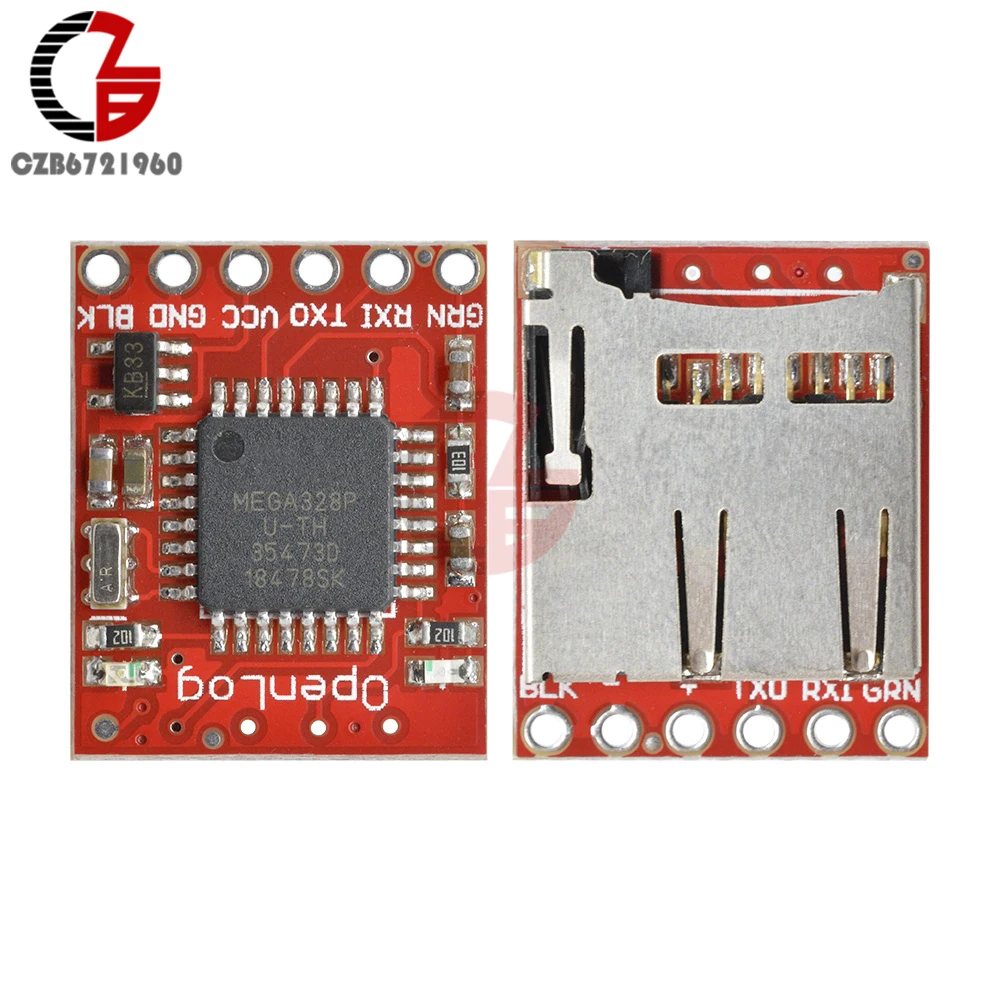 Openlog серийный регистратор данных открытый источник регистратор данных ATmega328 модуль SPI Pin 16 МГц 64 г для Arduino Поддержка Micro SD