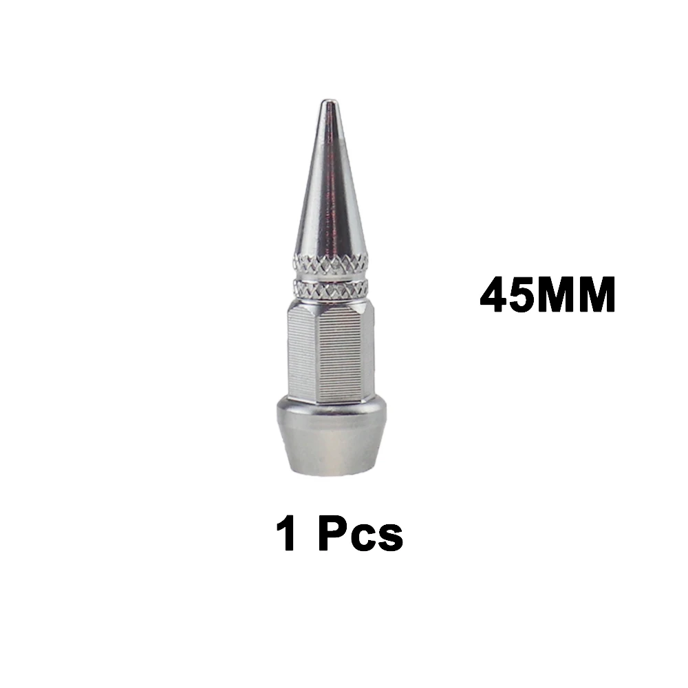 45mm Silver 1pcs 1 шт. Универсальный Алюминий сплава для автомобилей и мотоциклов Автомобильный велосипед Спайк Форма пыле шин колесо, Шпиндельный колпачки стайлинга автомобилей Тюнинг - Цвет: 45mm Silver 1pcs