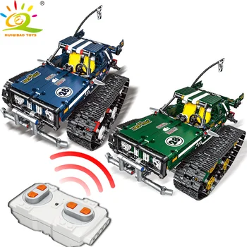 

HUIQIBAO 626PCS Remote Control Off road track motor Vehicle Building Block Technic RC Car Construction Bricks Toys for Children