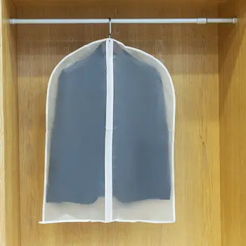 

5 Pieces / Batch Clothing Dust Bag Household Clothes Dust Cover Hanging Storage Jacket Transparent Dust Storage Bag Suit Cover