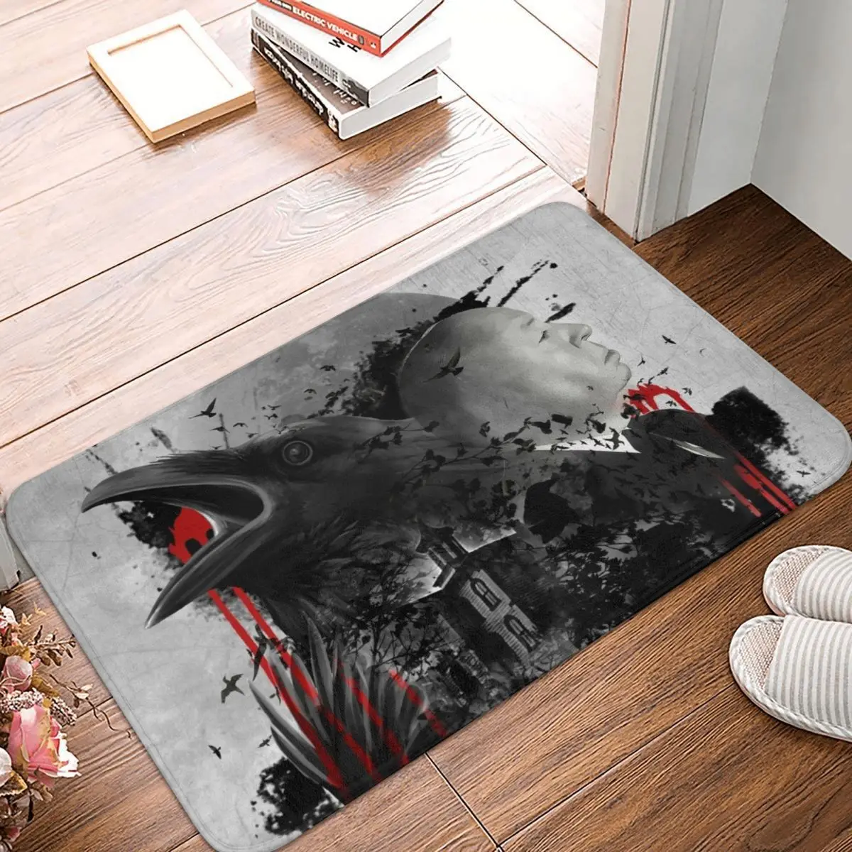 

THE BIRDS Alfred Hitchcock Doormat Carpet Mat Rug Polyester PVC Anti-slip Floor Decor Bath Bathroom Kitchen Living Room 40x60