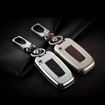 

Galvanized Alloy Car Key Case for Hyundai Veloster Move IX35 Sonata 8 for Kia Chi Ran K2 Furui 3 button Leather Handmade Chain