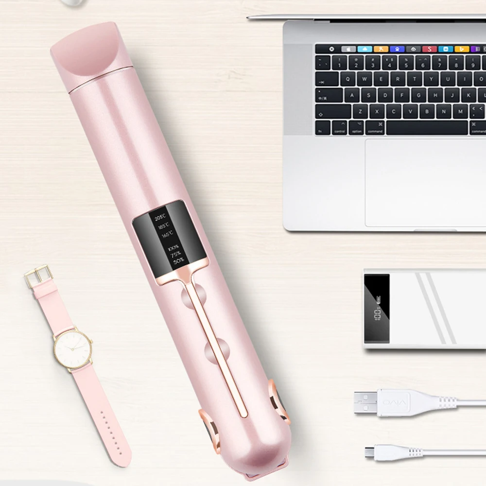 Мини USB беспроводной Выпрямитель волос с питанием банковская Блокировка системы путешествия плоские утюги портативный беспроводной выпрямление волос Утюг