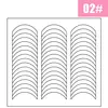 2 Sheets White French Manicure Strip Nail Art Form Fringe Tip Guides Sticker DIY Line Tips Decoration Tool 3