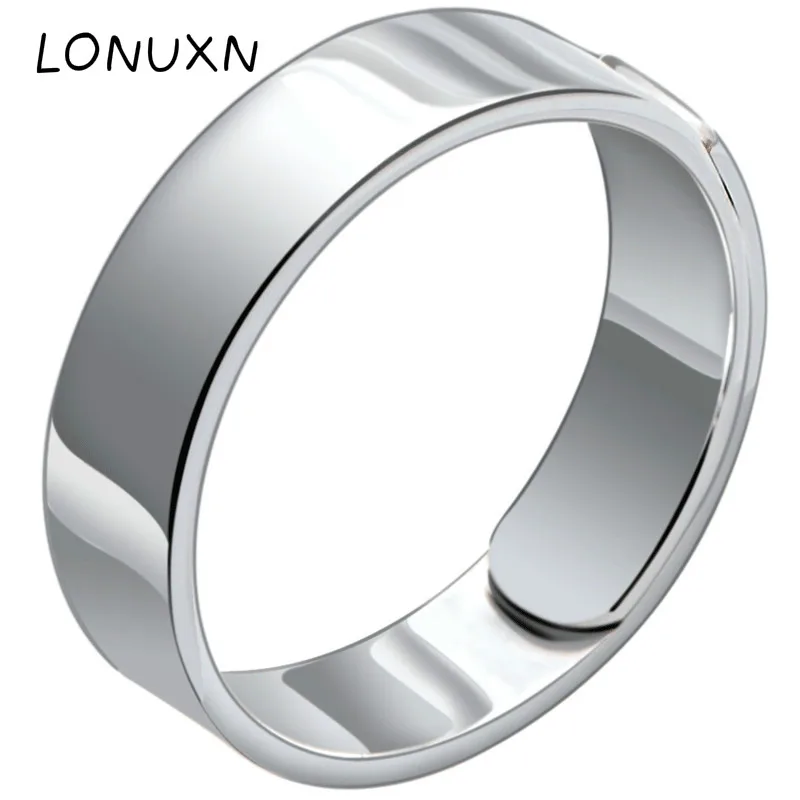 

2.1*0.7cm High-quality 999 sterling silver New arrival thumb Glossy rings for women Finger Rings For Unisex Jewelry mama men